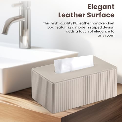 Kosmetiktücherbox,Taschentuchbox,Taschentuchspender aus PU Leder,Dekorative Taschentücher Box für Badezimmer Wohnzimmer Esszimmer Wohnzimmer Büro Couchtisch Schlafzimmer