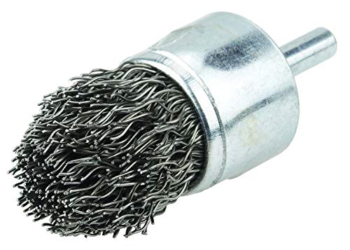 Image of Weiler 10311 Controlled Flare Crimped Wire End Brush 1 inch, .020 inch Steel Fill, Made in The USA (Pack of 10)