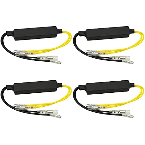 D-Lumina 4 x Universal 12V Motorcycle Resistor Turn Signal LED Load Resistor Flash Blinker Fix Error Turn Signal Indicator Adaptor Cover