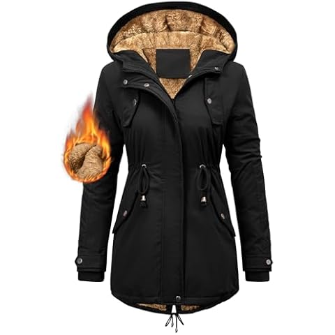 Vancavoo Women's Waterproof Fleece Lined Parka Cover