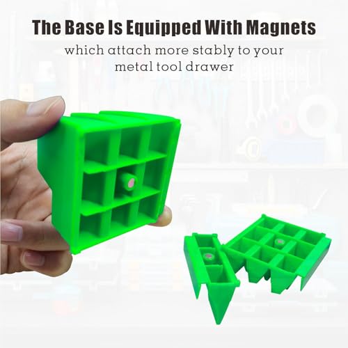 modular wrench organizer  40pcs wrench organizer for tool box - wrench organizer tooldrawer storagegift for father brother and boyfriendgreen