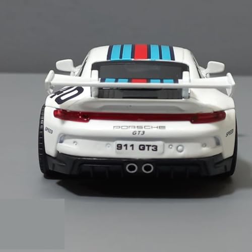 Image of P.orsche 911 G.T3 R.S R.SR Turbo S 1:32 Scale Model car Exclusive Alloy Metal yoy Pull Back Die-cast Toy Metal Toy car with Openable Doors Light Music Best Gifts Toys Kids【Colors as Per Stock】
