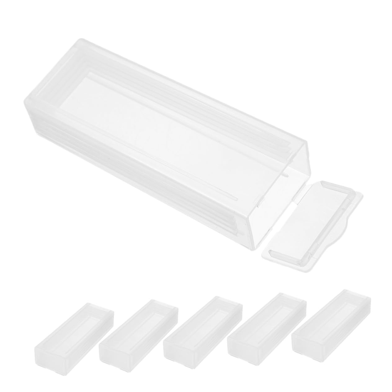 PRETYZOOM 5-Slide Capacity Microscope Accessory Box Cover Slips for Lab Hospital Use