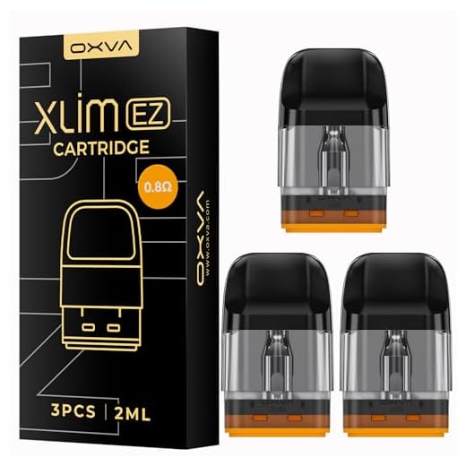 Oxva Xlim EZ Pods (0.8 XL) for Oxva Vape Pods, 2ml EZ Cartridge Pods for Xlim Pro 2 No Nicotine compatible with sv trading (0.8ohm XL)
