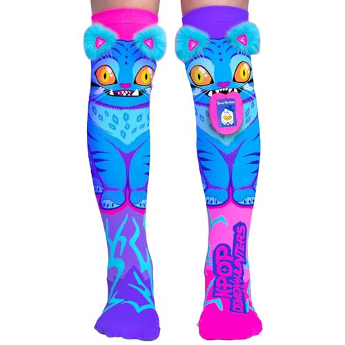 MADMIA Kpop Demon Hunters Derpy Knee-High Socks Colorful Dress-Up Socks for Kids & Adults Fun Crazy Sock Day Gift One Size Fits Most