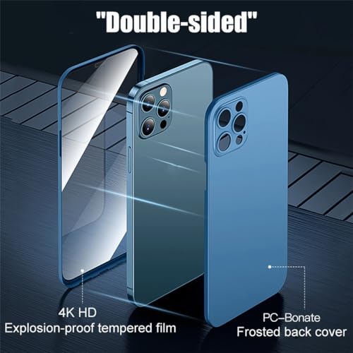 Coque en verre trempe pour iPhone 12 protection integrale mate