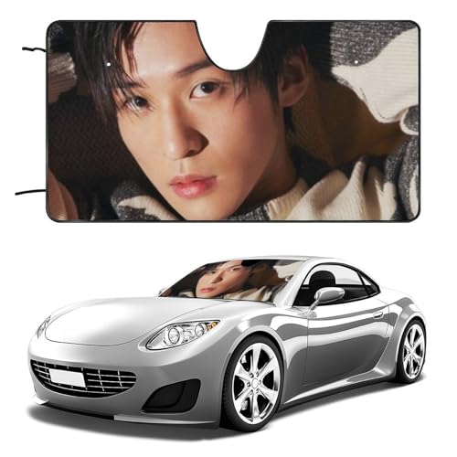 for 目黒蓮 サンシェード 車 車用サンシェード フロント 765 車用サンシェード かわいい 遮光 断熱 暑さ対策 簡単着脱 便利な収納 プライバシー保護 車中泊 仮眠 車 フロントカバー 車用品 吸盤2個付