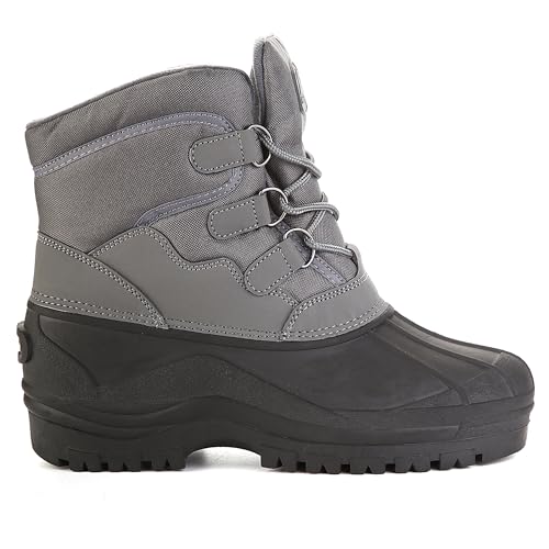 Mens Snow Boots Waterproof, Insulated Cold Weather Footwear for Winter Snow, Sizes 8-132
