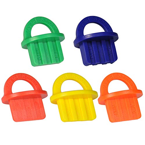 Myard 5-Size Mix 20 Packs Deck Spacers with Bright Color Easily Spotting, Easy Pull, Deck Board Jig Spacer Rings for Pressure Treated, Composite, PVC, Plank, Hardwood Decking Tool (DJS-Mix)