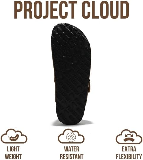 Project Cloud 100% Genuine Leather Footbed Clogs for Women - Memory Foam Arch Support Slippers for Women - Trendy Slip-ons Women's Mules & Clogs Sandals - Image 5