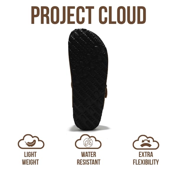 Project Cloud 100% Genuine Leather Footbed Clogs for Women - Memory Foam Arch Support Slippers for Women - Trendy Slip-ons Women's Mules & Clogs Sandals (Benton)