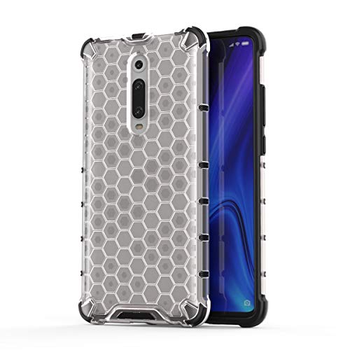 Image of Glasgow | for Mi Redmi K20 Pro Honeycomb Pattern Back Case Cover for Mi Redmi K20 Pro with 4 Bumper Corners and Military Grade Protection - Transparent