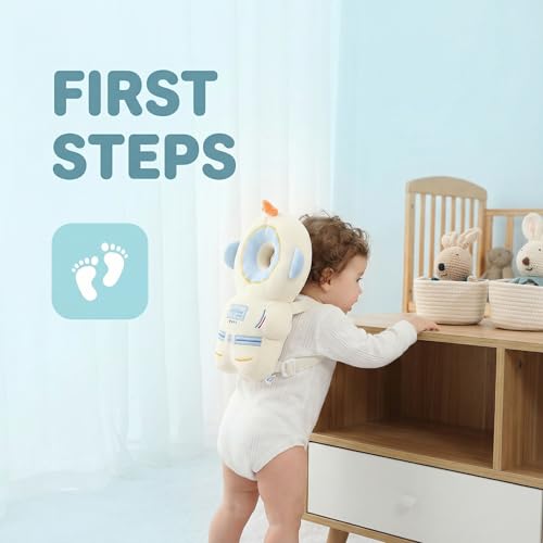 Image of Baby Head Protector Backpack - Soft & Lightweight Head Protection Pillow for Bebe Walking and Crawling Astronaut