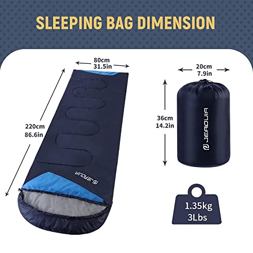 Sleeping Bags for Adults Cold Weather - 20 Degree Big&Tall Size Backpacking Lightweight Waterproof for Girls Boys Mens Teen Women for Camping Hiking Outdoor Travel Hunting with Compression Bags - Image 3