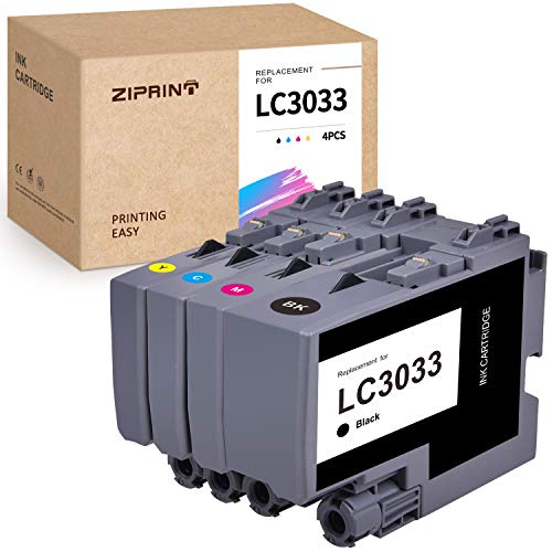 ZIPRINT Compatible Ink Cartridges Replacement for Brother LC-3033 XXL LC3033 LC 3033 Work
