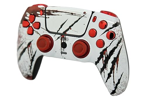 Image of Custom Controllerzz Custom Wireless Controller Compatible with PS5 - Multiple Designs Available (Slasher & Red Chrome)