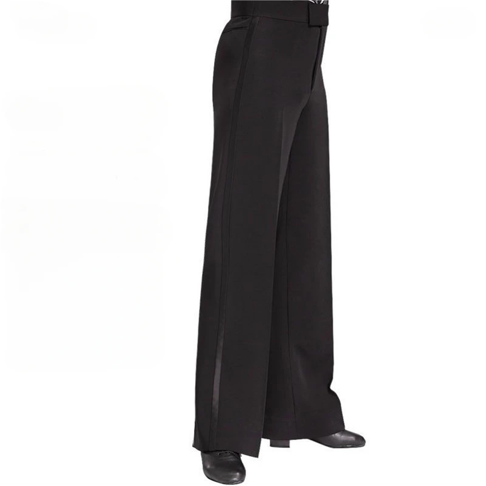Pantalones De Baile Salón con Banda Lateral For Hombre, Rectos, Jazz, For Latino, For Práctica para Hombre, Salsa, Jazz, Danza
