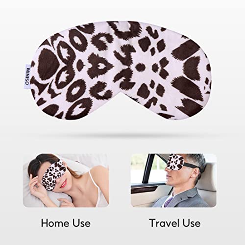 Image of MINISO Eye Mask for Sleeping, Super Soft Cozy Adjustable Strap Sleeping Eye Mask, Blindfold for Travelling, Night Sleeping and Nap, Leopard