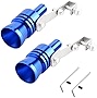 Miytsya 2 PCS Turbo Sound Whistle Simulator, 4.05In x 2.32In Universal Aluminum Turbo Sound Whistle Exhaust Muffler Pipe Blow off Valve Muffler Sound Booster Car Styling Running Accessories (Blue)