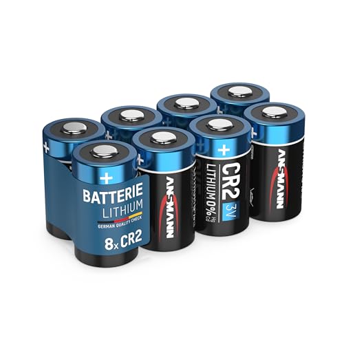 ANSMANN CR2 3V Lithium Batterie - 8er Pack CR2 Batterien geeignet für Haushaltsgeräte, Messgeräte und vieles mehr - Einwegbatterie mit 850 mAh - äußerst hitze- und kältebeständig