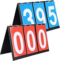 BEOIUCZZY 2 Stück Anzeigetafel, 3-stellige Flip-Anzeigetafel Wettbewerbs Anzeigetafel Manuell Tragbare Scorebord 0-99 Multifunktionsanzeiger für Basketball, Fußball, Volleyball, Baseball, Schwimmen