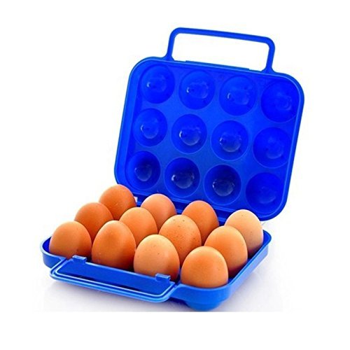 RFL Orpio Plastic Carton Reusable Portable Folding 12 Egg Storage Tray ...