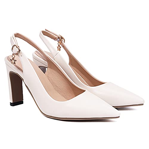 Women's Fashion Slingback Dress Pumps Pointed Toe High Heel Wedding Party Sexy Pump Sandals Shoes2