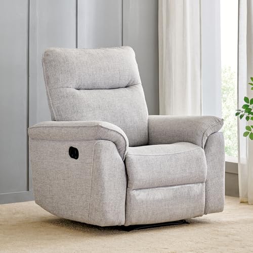 Image of Home Centre | Artise Fabric 1-Seater Recliner | Recliner Sofa for Living Room | Solid Wood | Grey | 1 Year Warranty