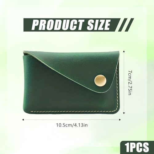 Sleek & Compact! Retro Leather Card Holders - 10.5cm x 7cm Slim Wallets for Men & Women, Ideal for Business & Daily Use (green)2
