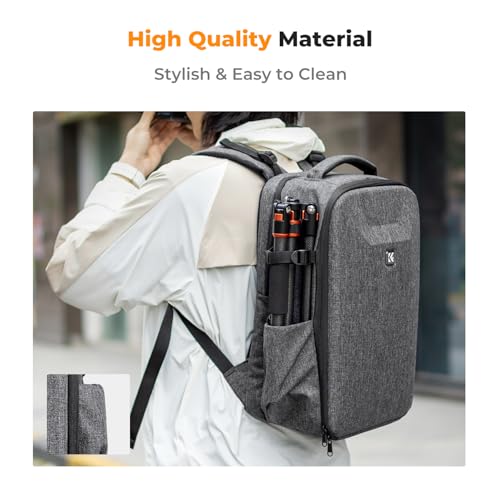 Image of K&F CONCEPT Camera Backpack,Hardshell Photography DSLR Camera Bag with 15-15.6 Inch Laptop Compartment Waterproof Hard Shell Camera Case Compatible with Canon /Nikon /Sony /DJI Mavic Drone