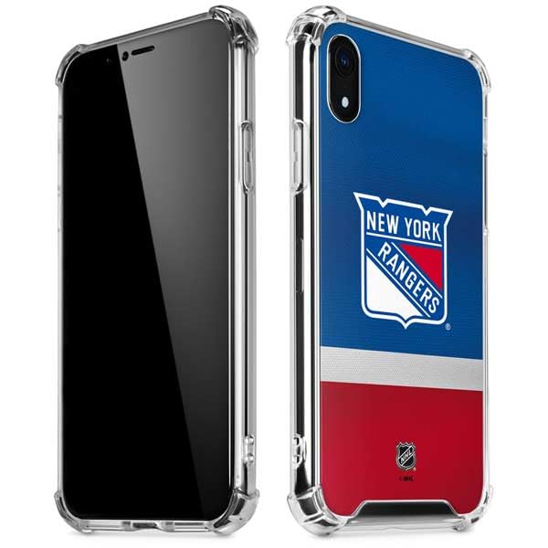 Skinit Clear Phone Case Compatible with iPhone XR - Officially Licensed NHL New York Rangers Jersey Design