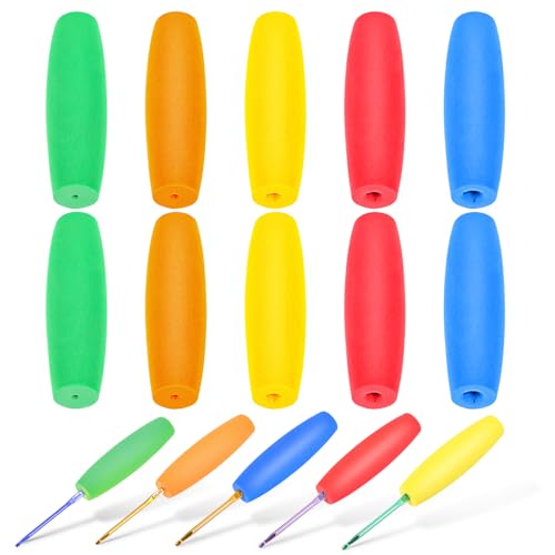 10 Pcs Crochet Hook Grips Ergonomic Crochet Hook...