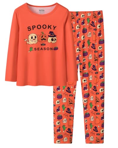 CYCHELRY Tie Dye Mermaid Sloth Christmas Halloween Pajamas for Girls Long Sleeve and Pants Nighty PJS 2-piece Set Size 6-16