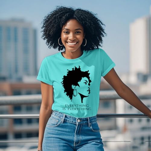 Image of Black History Shirts Black Graphic tees for Men and Women, Magic Fashion Afro American Natural Hair Vintage Melanin T-Shirts