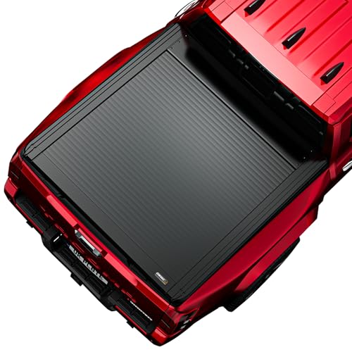 ONINE Low Profile Pull-Lock-Go Retractable Hard Tonneau Cover Custom fit 2024-2025 Toyota Tacoma 5ft Bed with Track Rail System Bed Rail, Does Not Fit with Trail Edition, Dual T-Slot Design