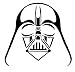 Darth Vader window sticker vinyl decal car truck fun White, Die cut vinyl decal for windows, cars, trucks, tool boxes, laptops, MacBook - virtually any hard, smooth surface