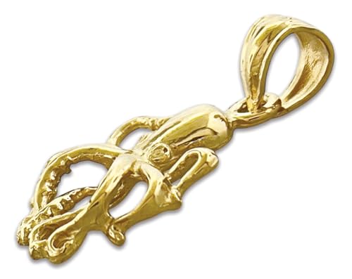 14K Gold Cephalopod Octopus Charm4