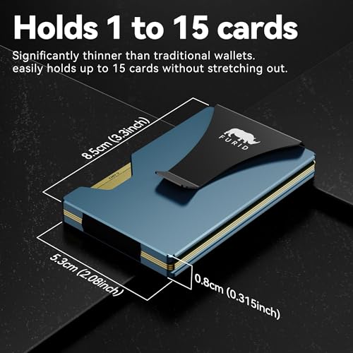 Minimalist Card Wallet for Men Slim: Rfid Metal Wallet with Money Clip Credit Card Holder - Gift for Man Husband at Anniversay Brithday2