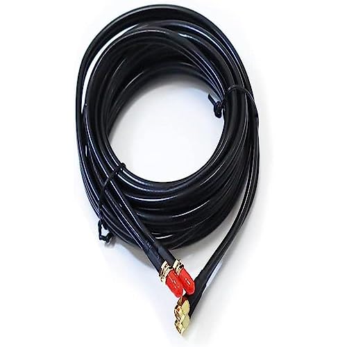 SMEDZ 3m Twin SMA 4G/5G LTE Antenna Extension Cable SMA Male to SMA Female RF195 Low Signal Loss Black