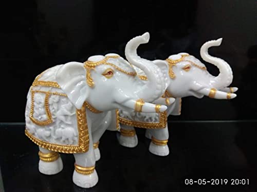 Image of Handicrated Marble Shiv ji Statue Shankar Bhagwan Murti for Home /Temple (8X4X9-Inch)