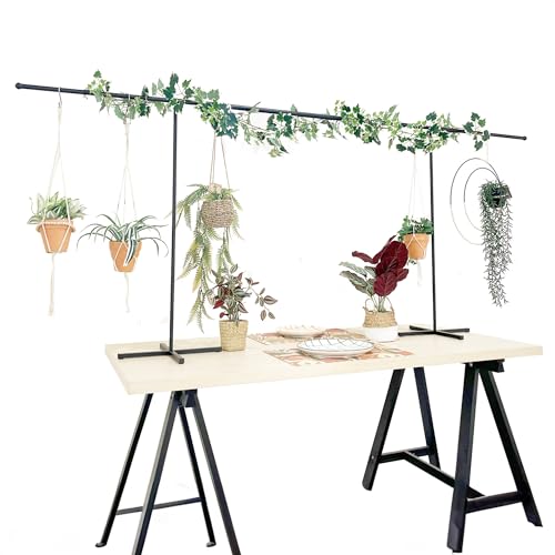 Spetebo Deko Tischgestell in schwarz mit Fuß - Länge 220-250 cm -...