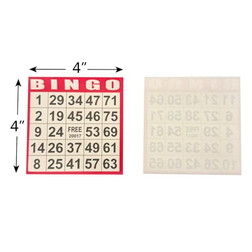 image for JUNWRROW Bingo Paper Game Cards - 500 Sheets (100 Books of 5 Colors) -