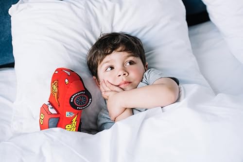 Image of Jay Franco Disney Pixar Cars Lightning McQueen Kids Plush Pillow Buddy, 19 Inch - Super Soft Polyester Microfiber, Stuffed Animal Fade Resistant, Non-Toxic, Gift for Kids (Official Licensed Product)