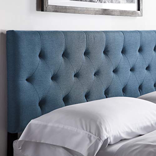 Lucid Mid-Rise Upholstered Headboard-Adjustable Height From 34” To 46”, King/Cal King, Cobalt #TOP1
