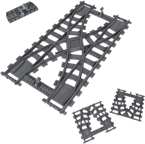 Berfaset HO Scale 1 Integrated Split Track City Train Tracks Building Set Compatible with Major Brands