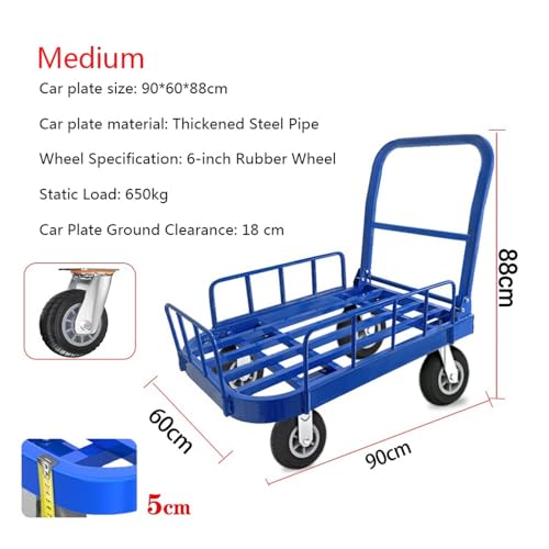 Carretilla plegable plana con ruedas medianas miniatura 2