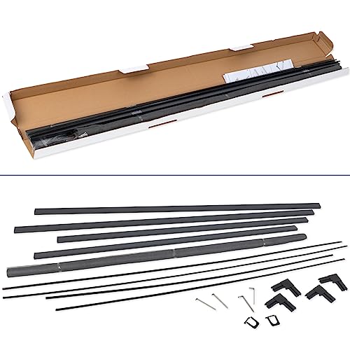 SAMUFLY Fliegengitter mit Alurahmen anthrazit 80x100cm Fensterschutz Insektenschutzgitter für Fenster Fliegennetz Mückenschutz Insektenschutzrahmen