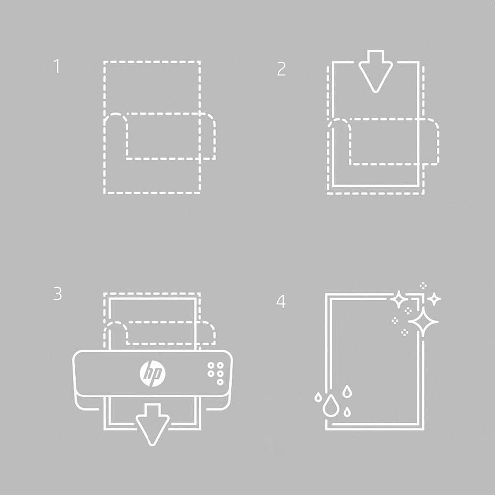 HP Premium Laminierfolien, DIN A4, 80 Micron, glänzend, transparent, zum Heißlaminieren, 100 Stück, 9123