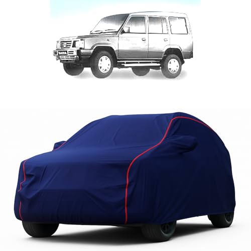 Image of Heavy-Duty Car Cover for Compatible with Tata Sumo Spacio (2002 to 2025 All Models) Deluxe Car Protection Cover - Waterproof & UV-Resistant All-Season Exterior Protection