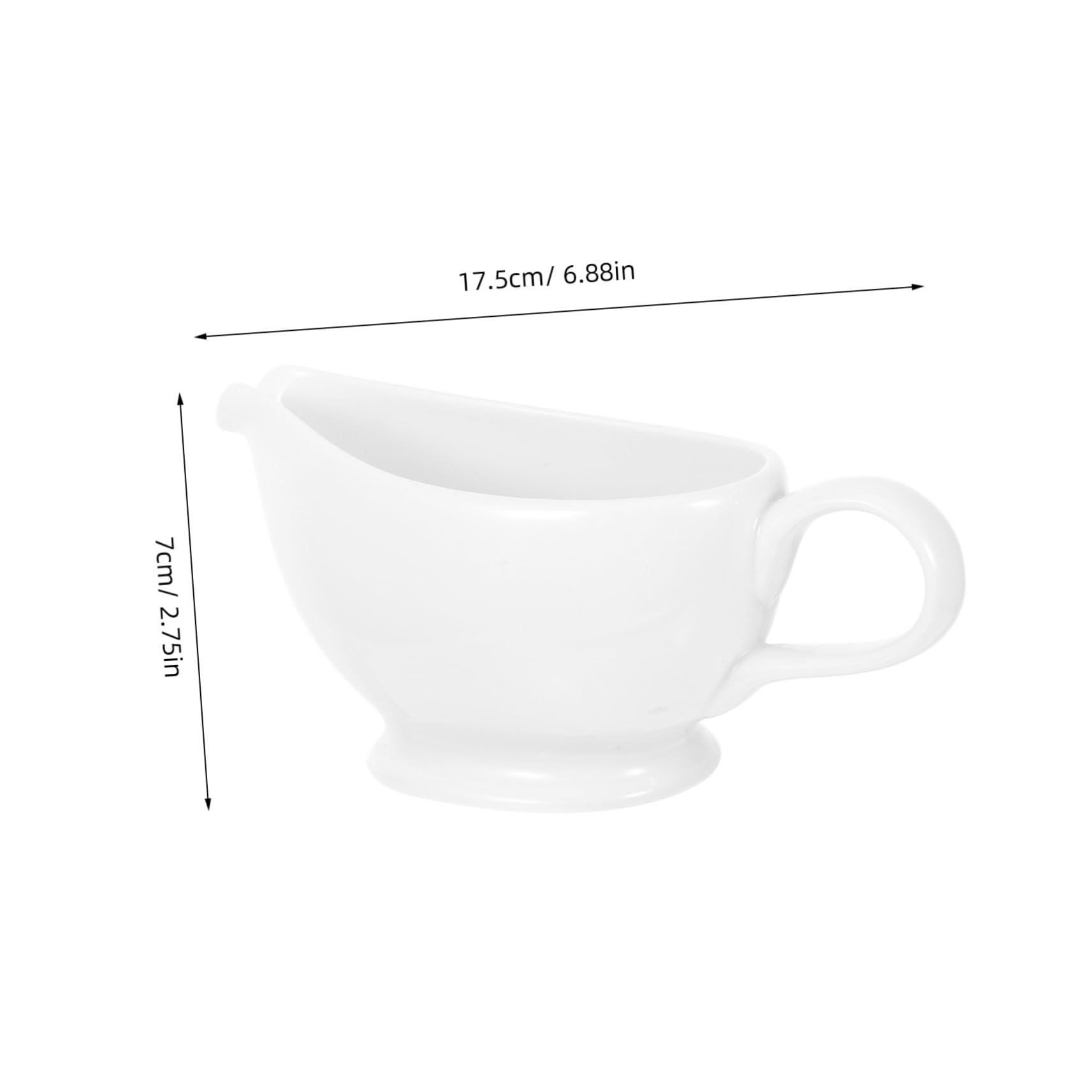MAGICLULU Modern Sauce Dispenser Large Capacity with Gravy Boat Lid Ideal for Milk Jar Lid Tea More Porcelain Bowl 300ml